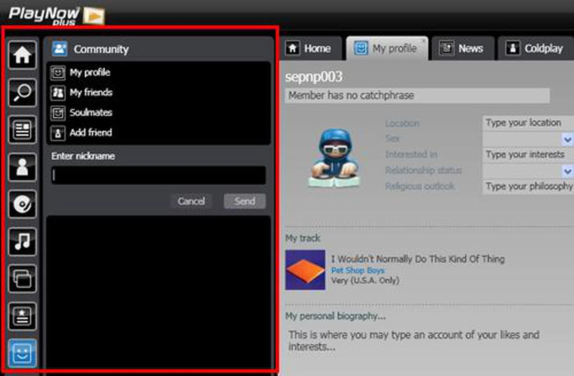 Within the Community section, you can also add friends and even check out what your friends are listening to right now.