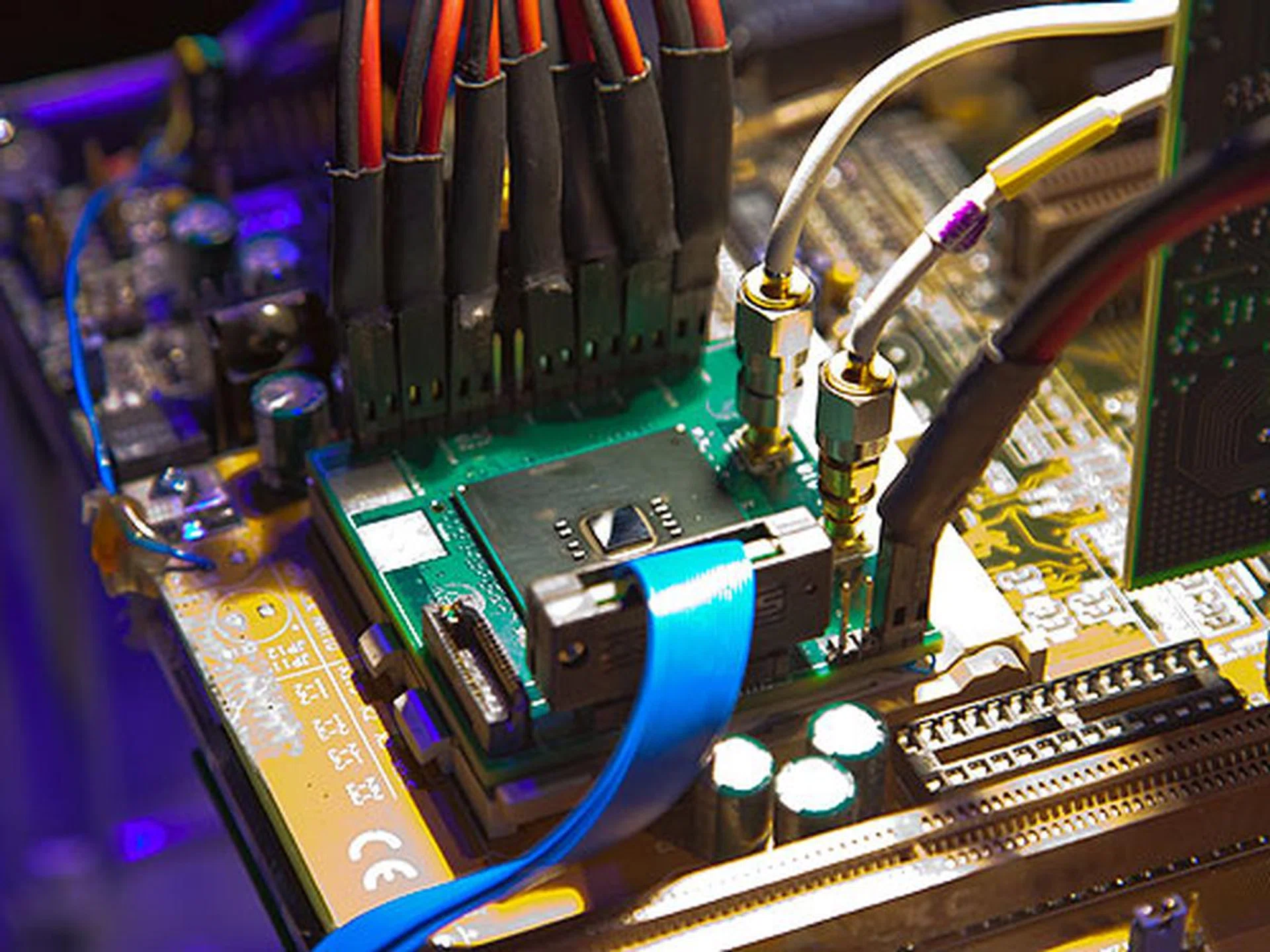 The prototype chip in the demo during Otellini's keynote.