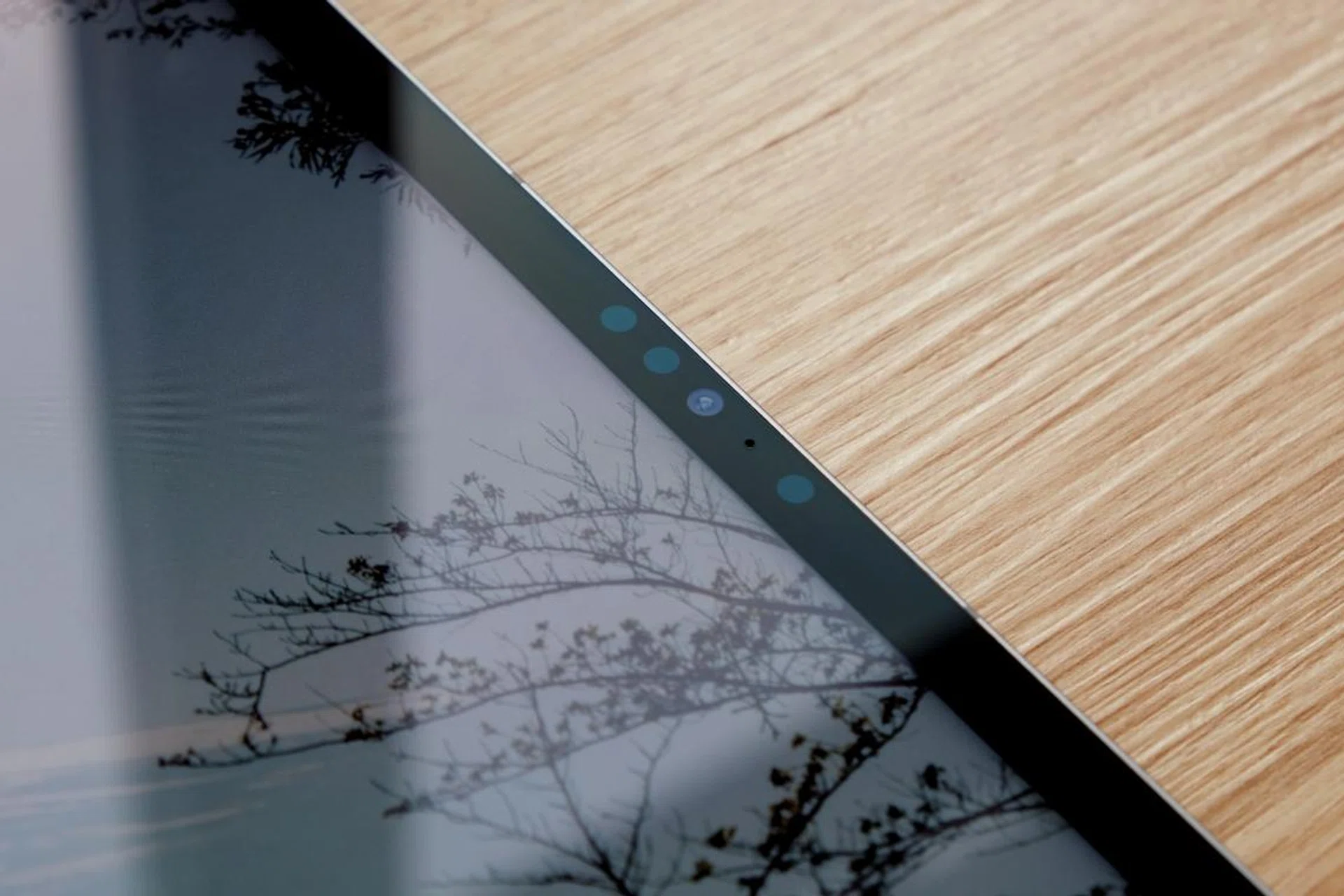The front-facing FaceTime camera of the Apple 12.9-inch iPad Pro (6th gen) is above the display in portrait orientation, which many consider to be "the wrong place".