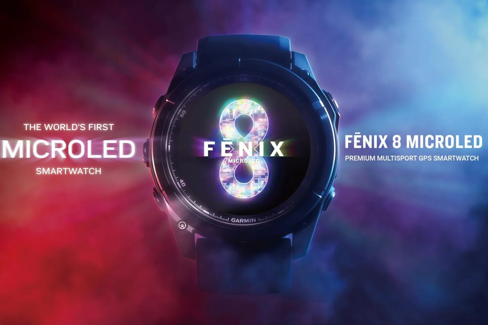 The Garmin fēnix 8 MicroLED smartwatch.