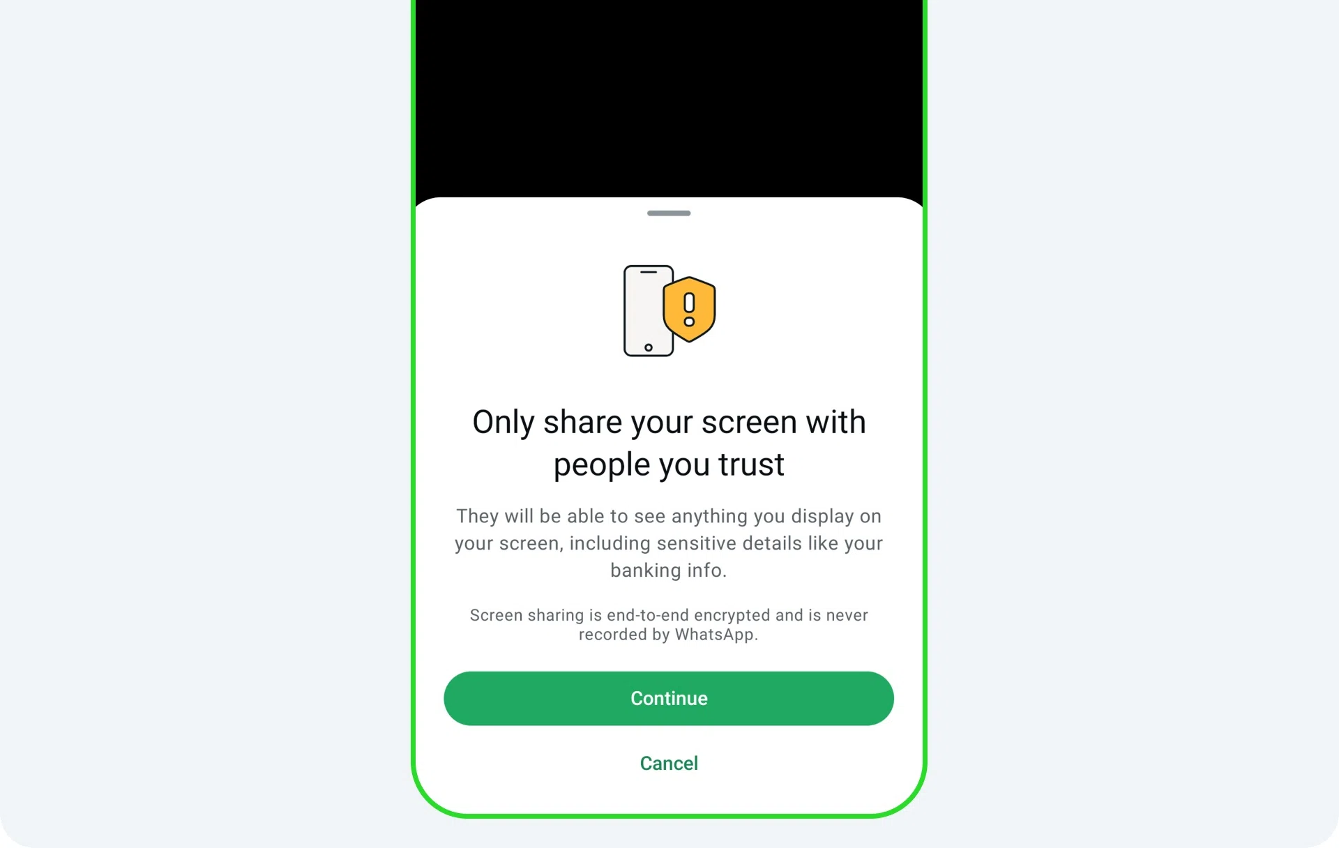 WhatsApp’s latest anti-scam feature.