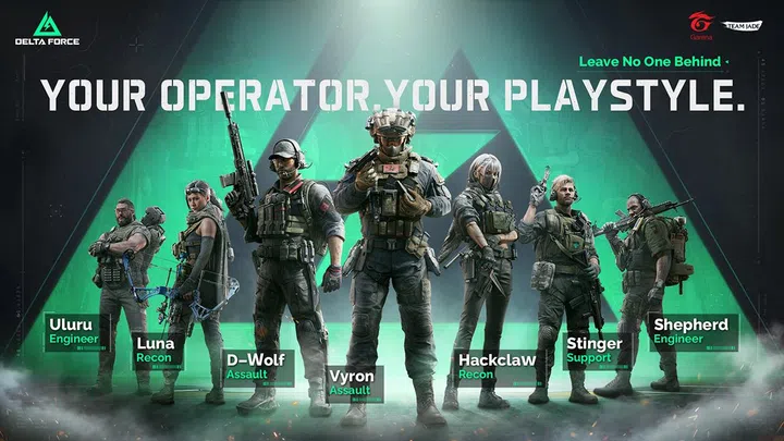 Some of the characters available, and the roles they fill. (Image source: Garena)