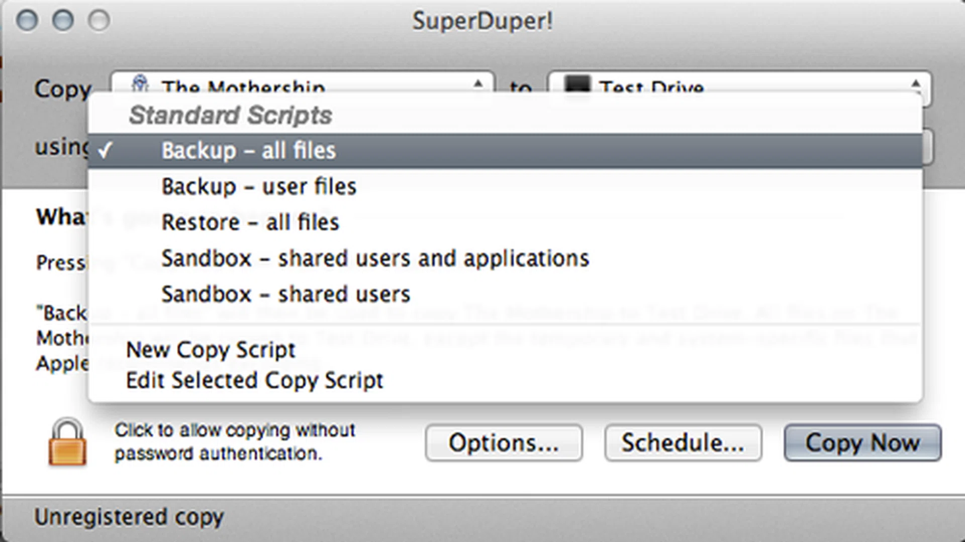 If your new SSD is larger or of the same capacity as your existing hard drive, select Backup - all files and let the app do its thing.