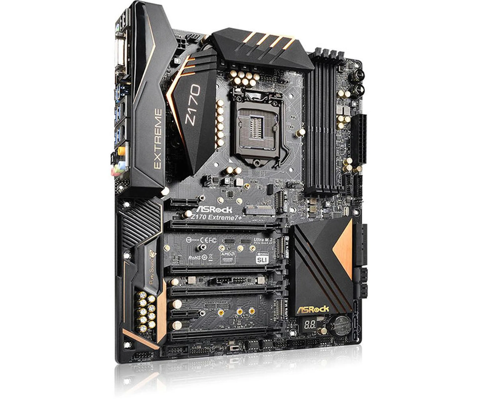 The ASRock Z170 Extreme 7+ is the top board in ASRock's Extreme series. (Image Source: ASRock)