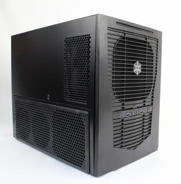 The SilverStone Sugo SG09 is a small form factor chassis with a unique interior layout. It boasts of a 23-liter volume capacity, and is able to fit a pair of 13.3-inch graphics cards for a high performance compact gaming system.