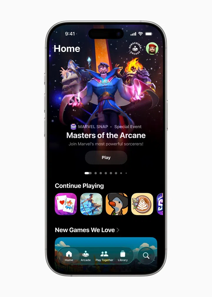 The standalone Games app. Image: Apple.