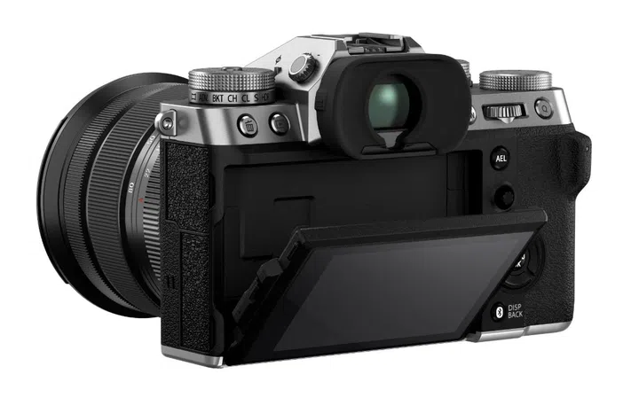 The rear LCD screen is no longer a fully articulating one. (Image source: Fujifilm)