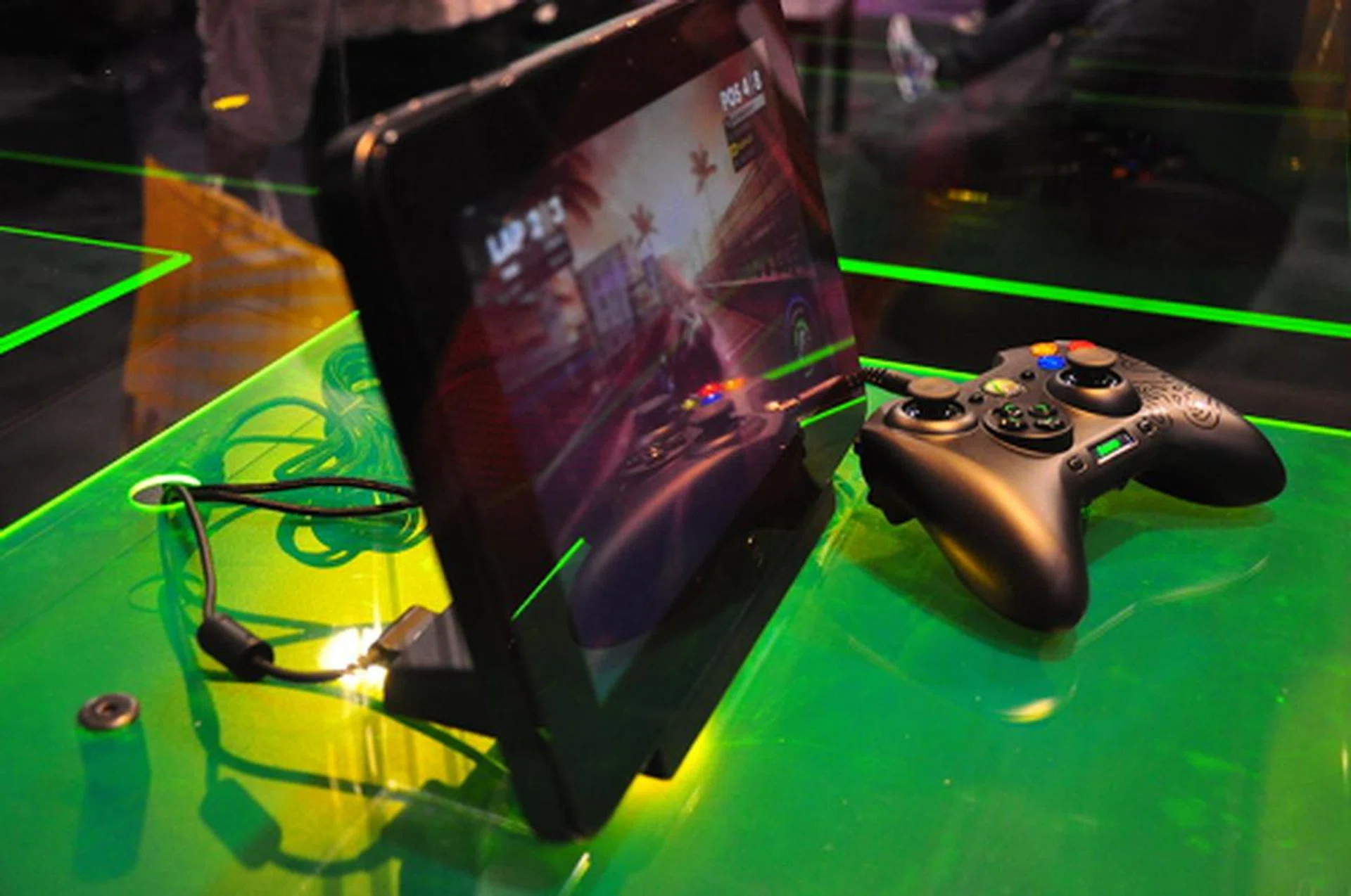The Docking Station will let you connect USB controllers and an external HDMI monitor or TV.