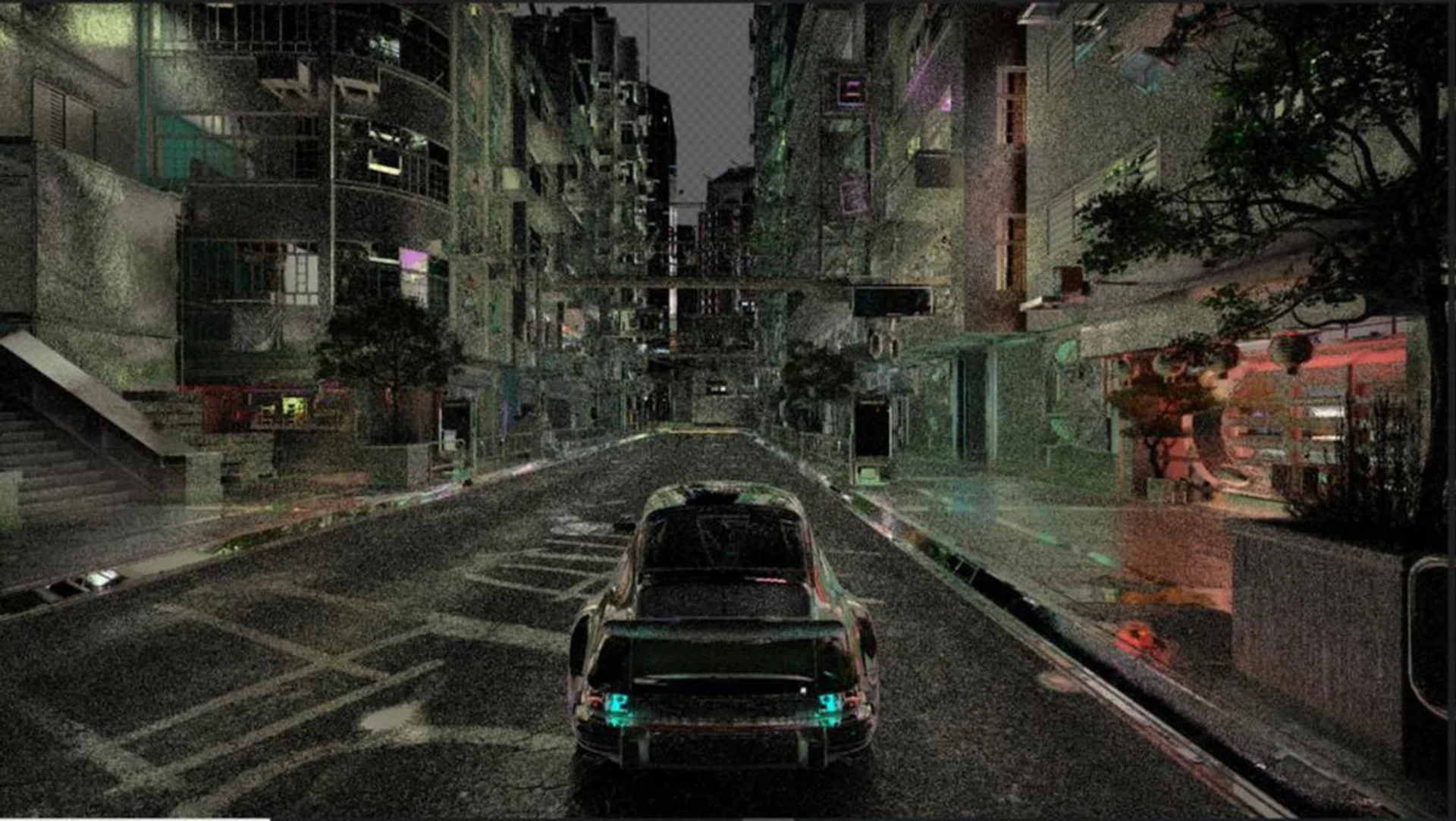 Current ray tracing methods track a much smaller number of rays bouncing off the geometry in your game scene and use that as a representative sample. The output is a noisy, speckled image with gaps, but good enough to ascertain how the scene should look when ray-traced. IMAGE: NVIDIA