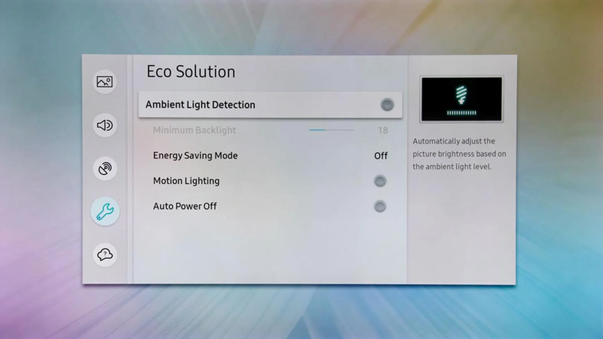 Turn off Ambient Light Detection if you don't want the TV to auto adjust its brightness based on your room light level.