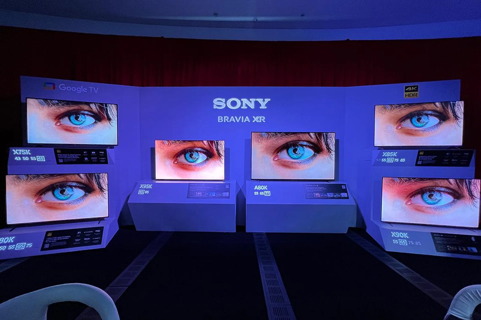Sony's 2022 Bravia TV lineup.