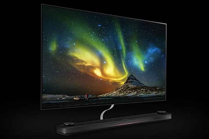 The two parts are connected via a cable.