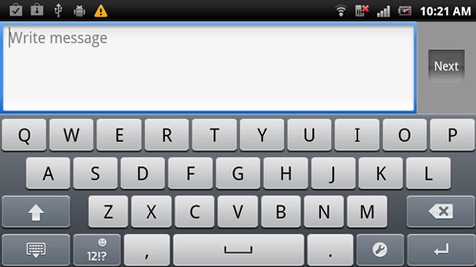 The QWERTY virtual keyboard in landscape mode has smaller keys than those we are used to but we found that typing was a pretty accurate and speedy experience.