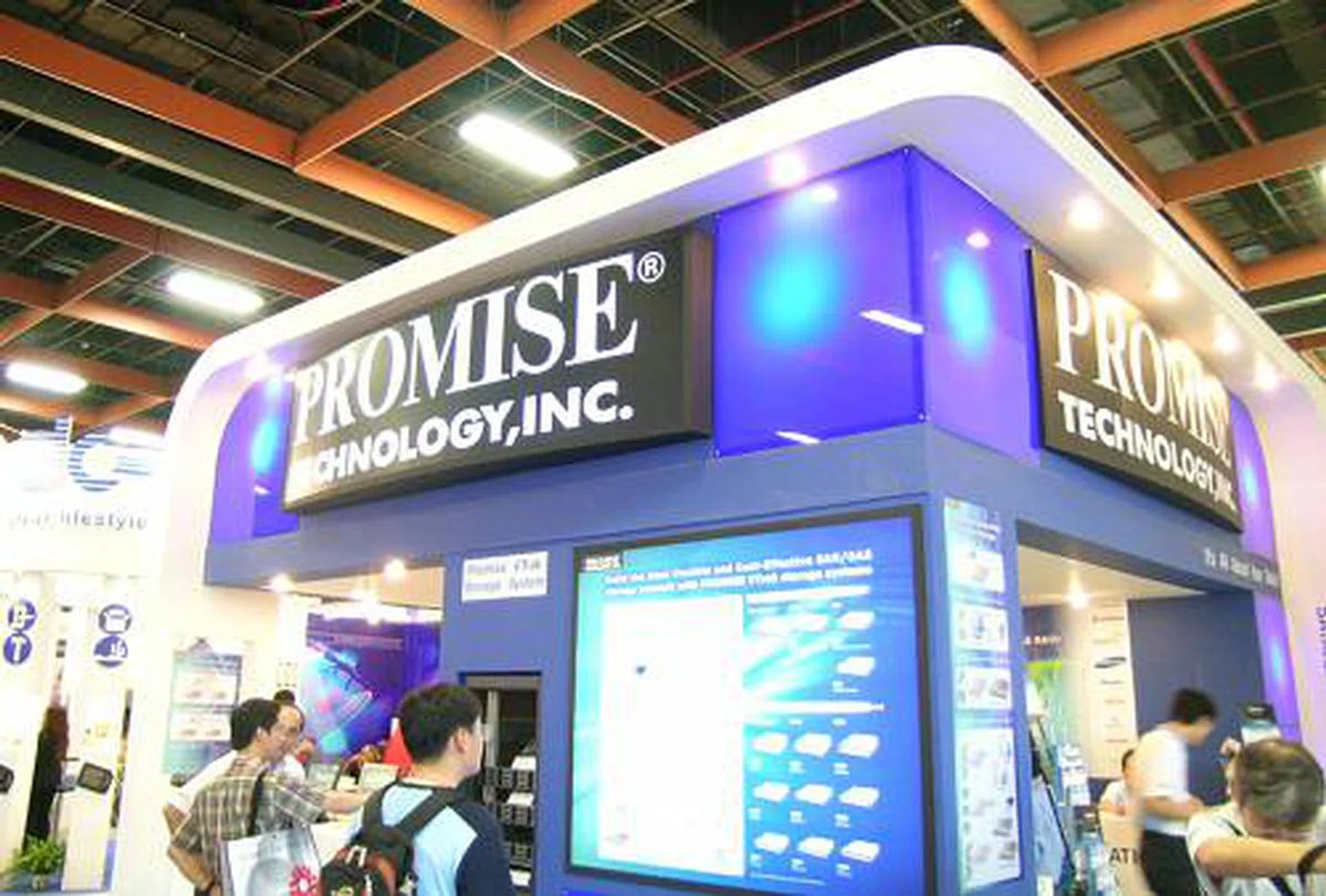 Promise Technology's booth.