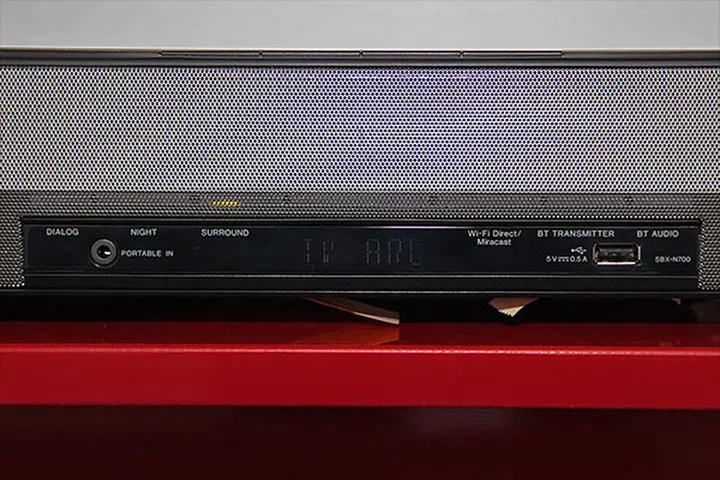 The front panel of the Pioneer SBX-N700 and N500.