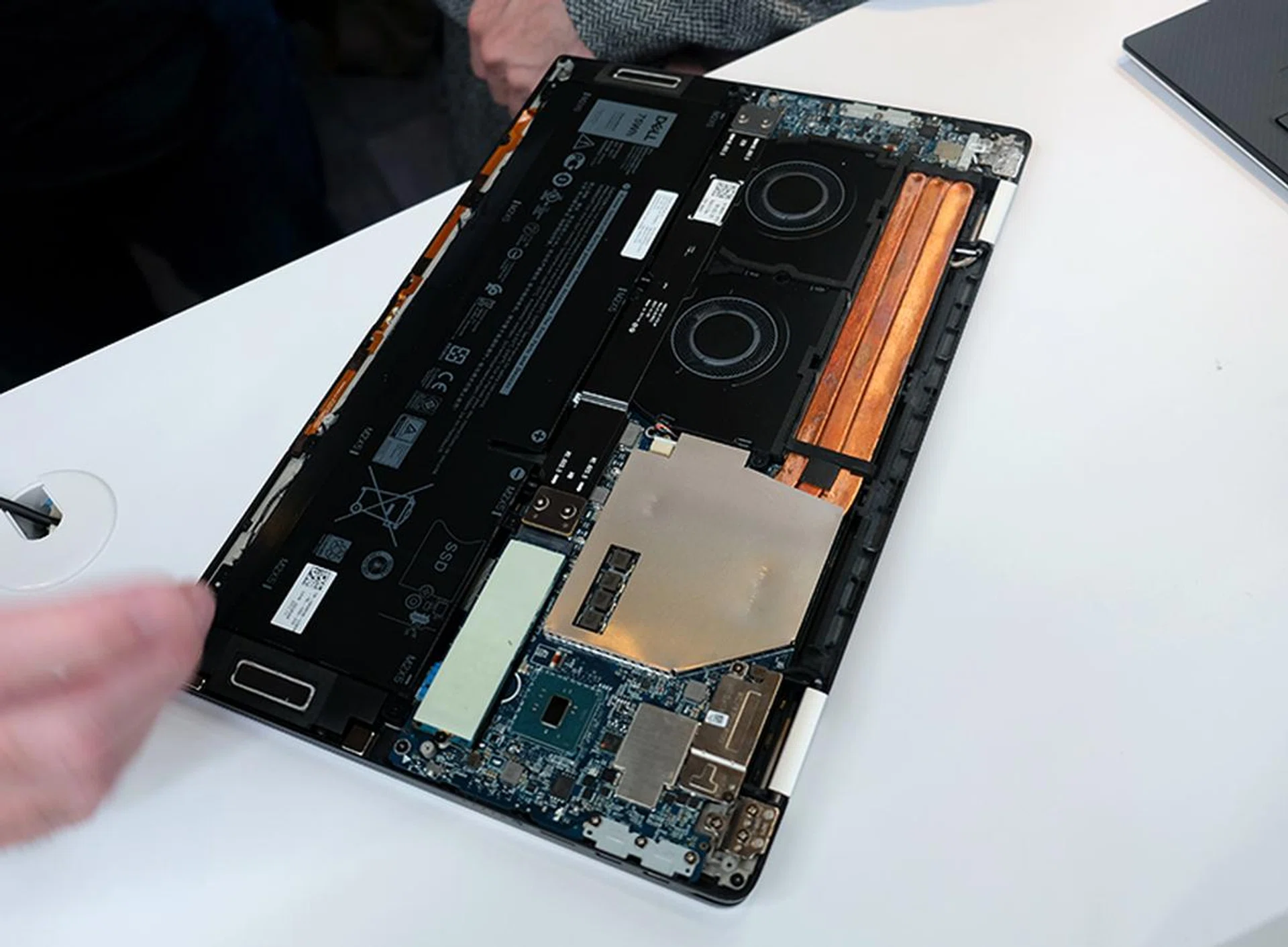 GORE thermal insulation is used to direct heat out of the notebook.