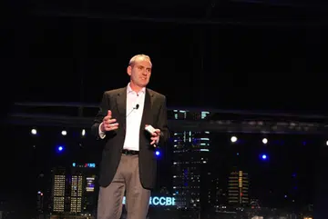 Colin Giles, Executive Vice President, Sales, was present at the event to introduce the new Symbian Belle phones.