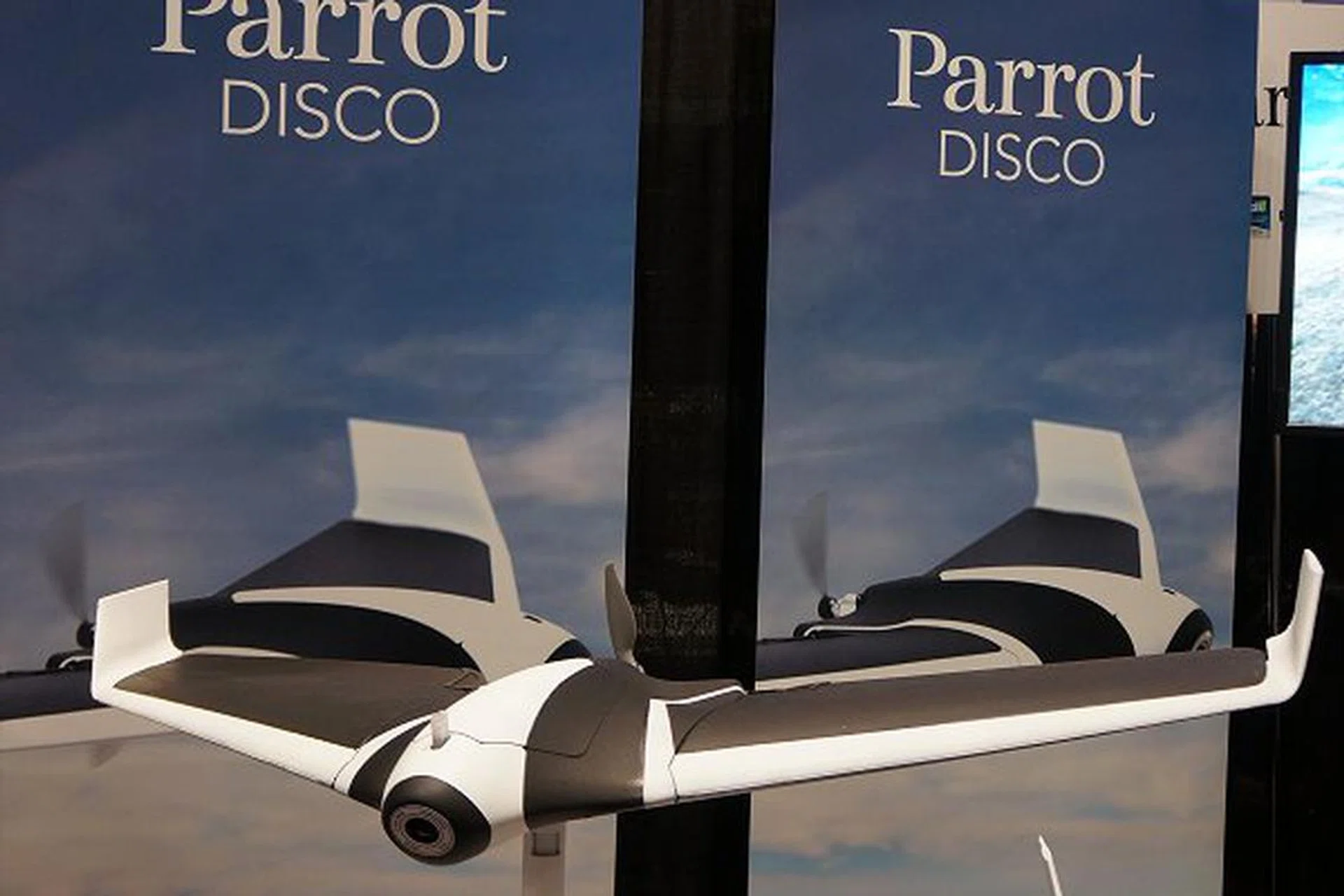 The upcoming Parrot Disco fixed-wing drone. Though no price and availability has been set, it might go for up to US$700, but that's a wild guess from the reps at the show.