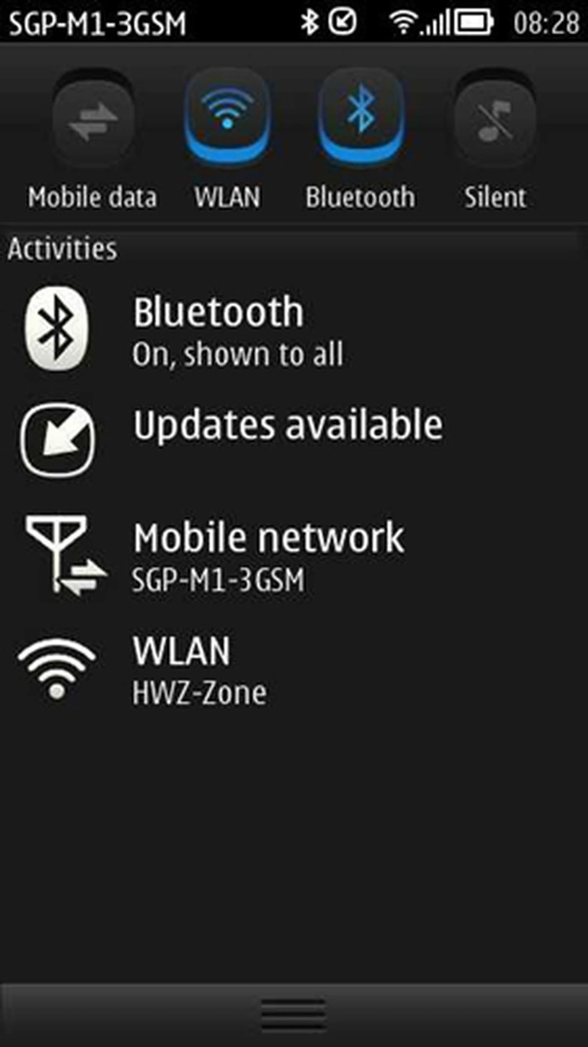 Android users will be familiar with the design of the drop-down notifications bar on Symbian Belle. Simply drag down from the top to get a glimpse of the activity on your phone as well as access important phone settings.