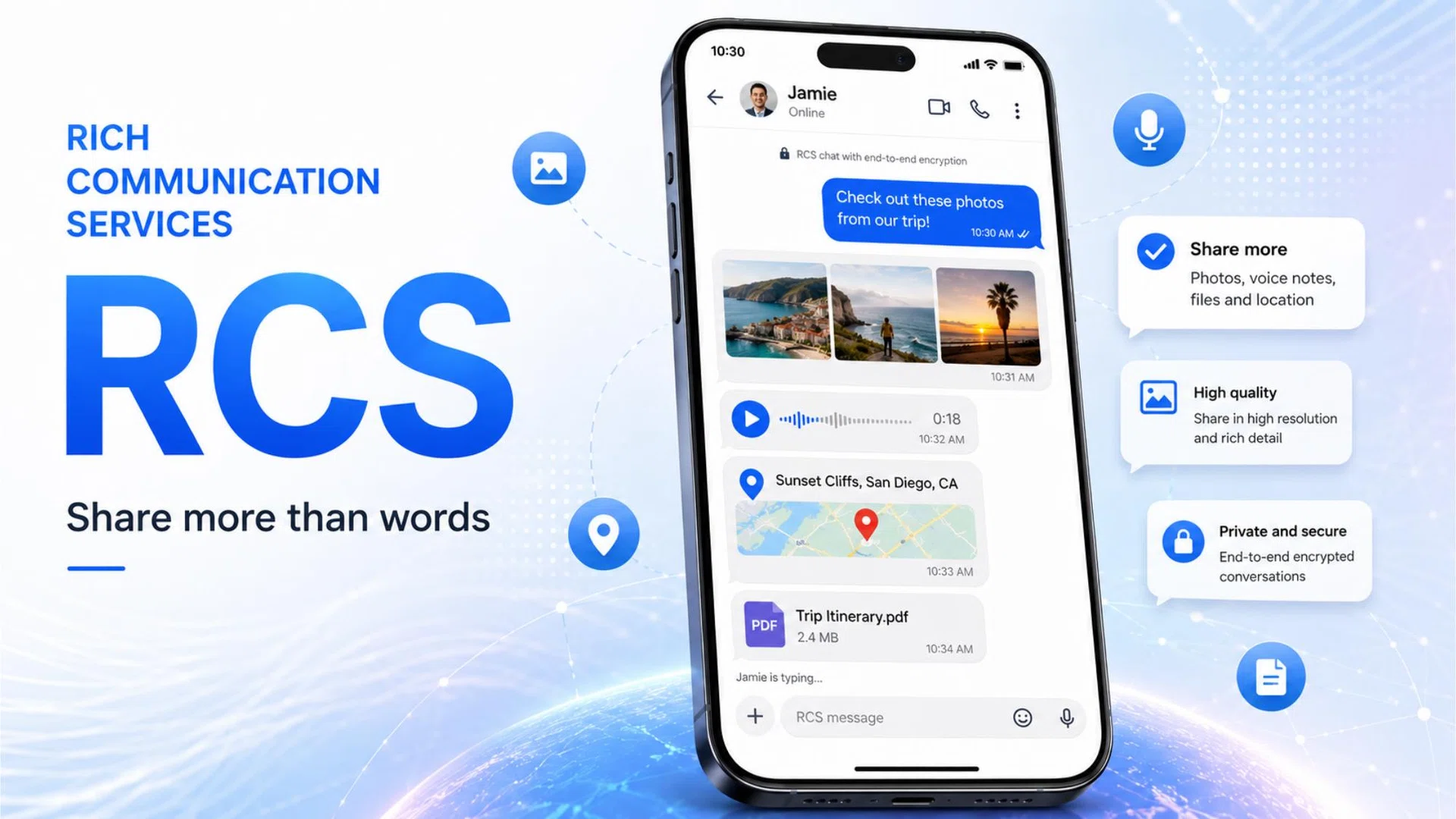 Having RCS active means better message quality and richer features