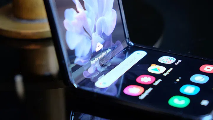 The Samsung Galaxy Z Flip uses the ultra thin glass for its foldable display.