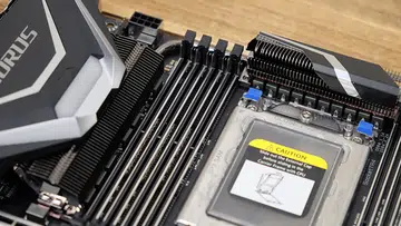 The VRM components are cooled by dense heatsink fins. 