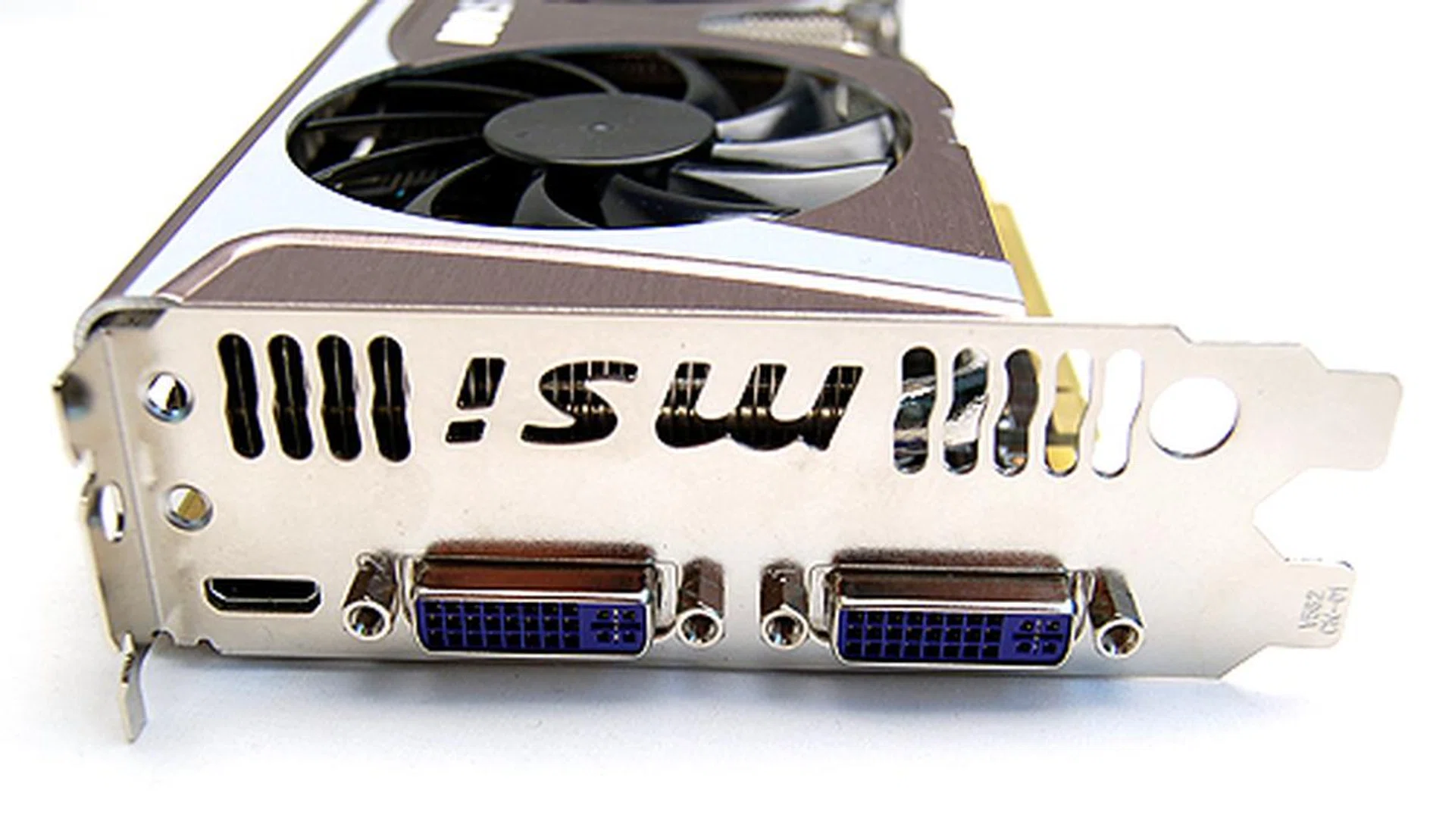 The card gets the usual twin DVI and single mini-HDMI ports for video output.