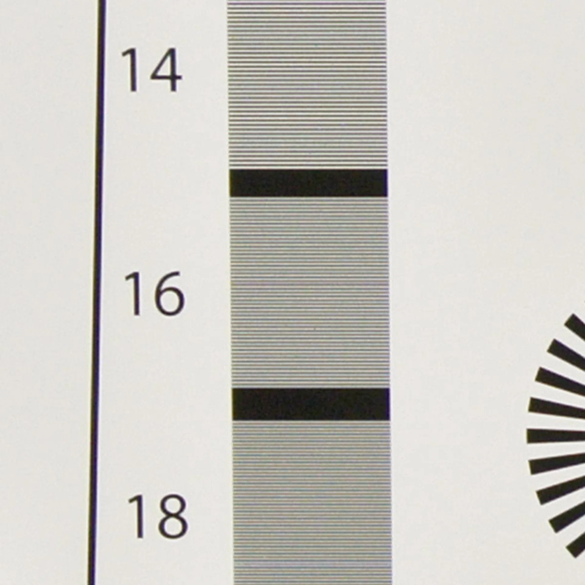 100% of our resolution test chart.