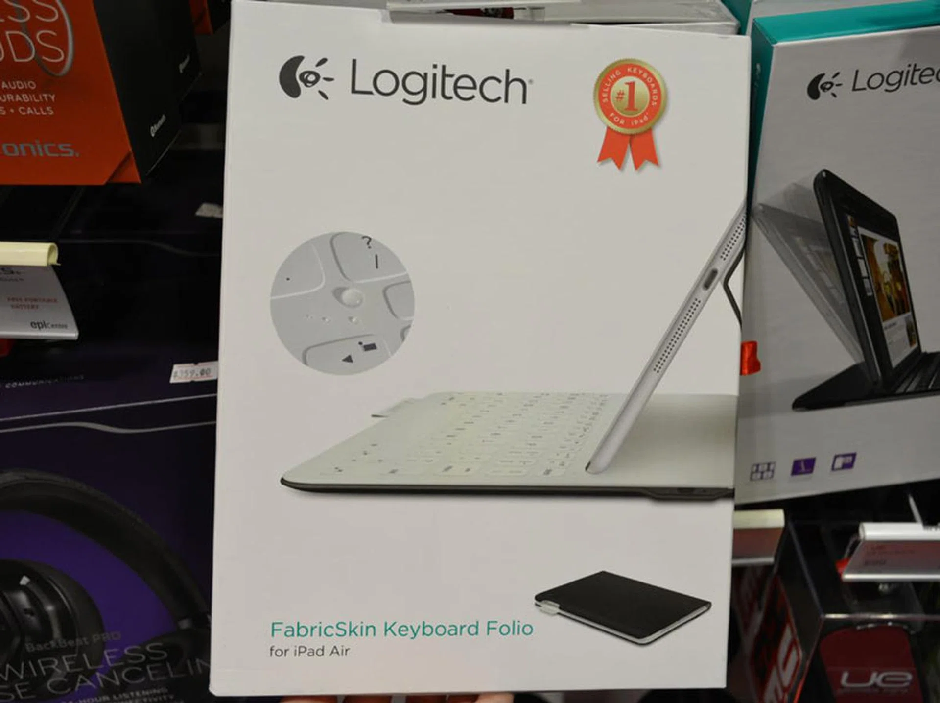 Forget about lugging around clunky keyboards for your iPad Air. The Logitech FabricSkin Keyboard Folio is a foldable keyboard that also doubles as a case for your iPad Air. Talk about convenience! The keyboard is also waterproof, a nifty feature to have when you're taking your lunch on the road. The price has been slashed to $88 (usual price: $189) and you can get it at Nubox's booth. 