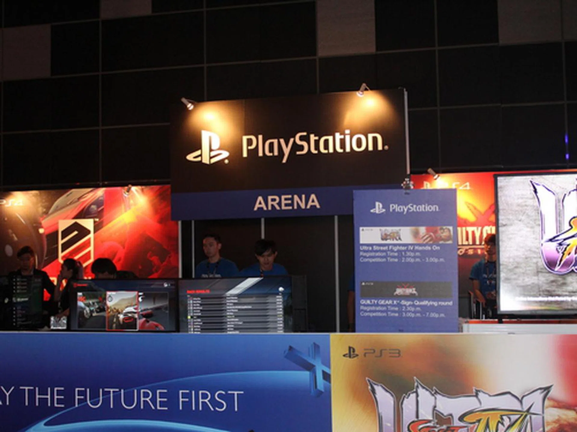 The Playstation Arena. Ultra Street Fighter IV and a few other games were present here, as well as the tournament for Guilty Gear.