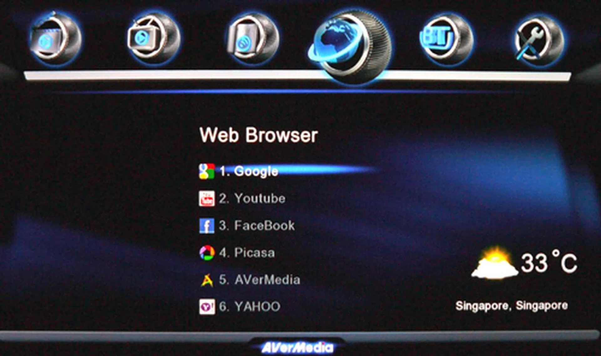 The player's web functions should come in handy if your swanky HDTV does not offer any web services of its own. Under its Web Browser tab, you'll find a list of pre-installed bookmarks to popular social media sites such as Facebook and YouTube.