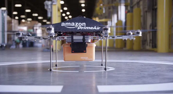 Delivery drone for Amazon Prime Air. (Image Source: Forbes)