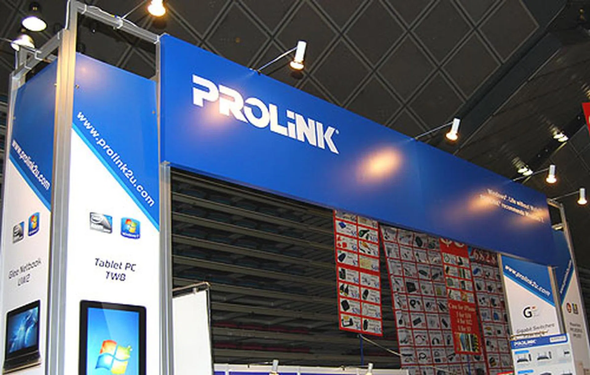 Prolink had its new tablet on sale at its booth, along with a variety of gadgets, from wireless products to notebooks. 