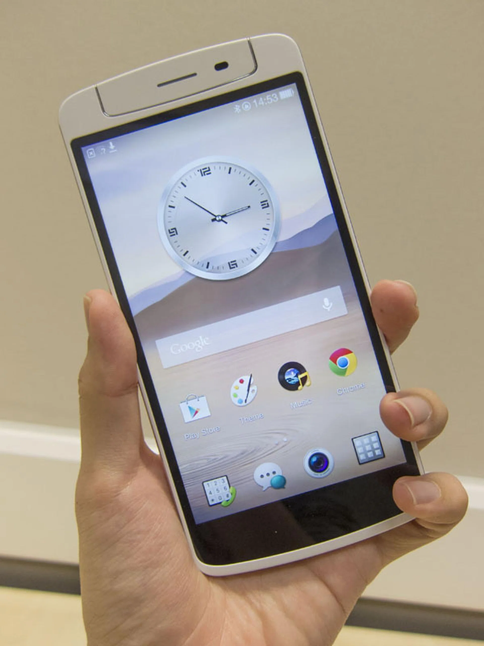Oppo N1 Style!
Make no mistake, it's a phablet.