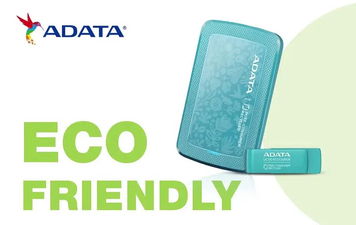 The new ADATA HC300 Eco portable external drive and UC310 USB flash drive. (Image source: ADATA)