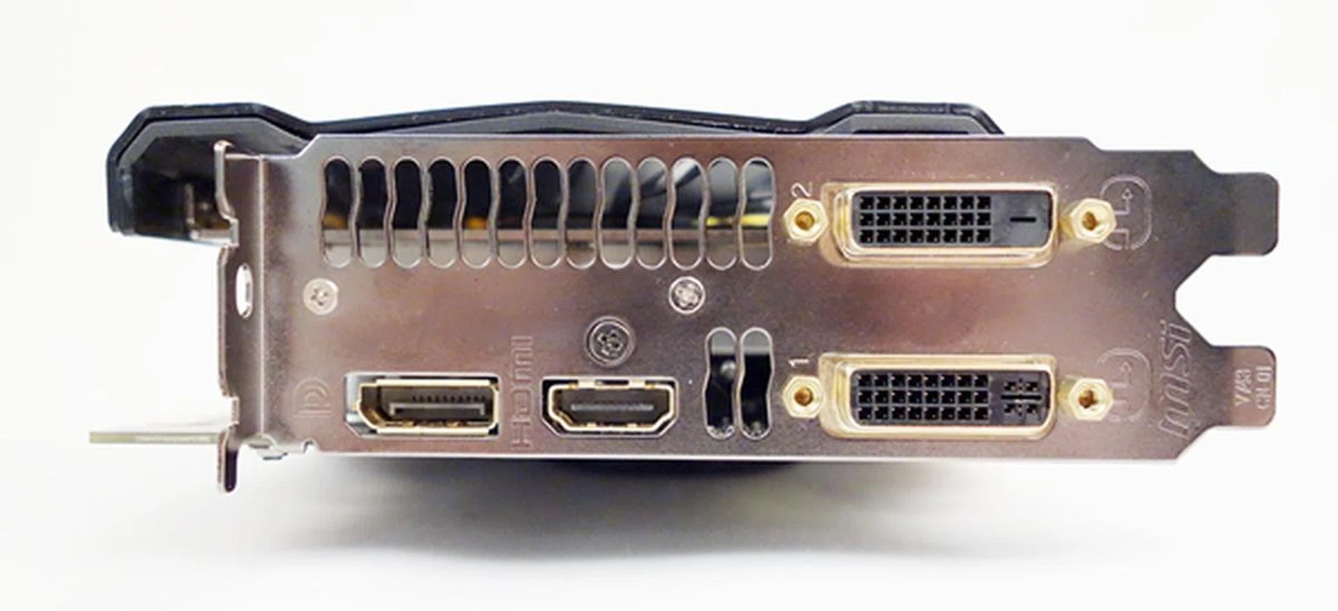 Besides the gold plating treatment, the video connectivity options of the N780 Lightning are the same as the reference GTX 780; comprising two DVI ports, one HDMI port and one DisplayPort output.