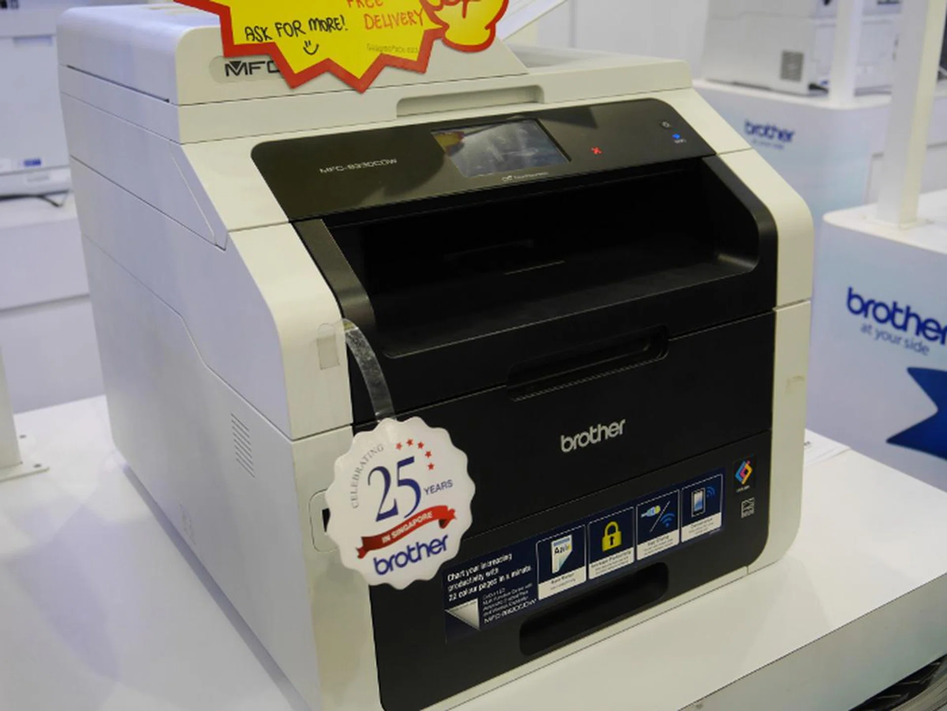 The Brother MFC-9330CDW is a color LED multi-function printer that can print, copy, scan, and fax. It has a print speed of 22ppm for both mono and color. Wireless, Wi-Fi Direct and Ethernet are all supported. It also comes with a 35-sheet ADF and a 250-sheet paper tray.  Save $100 and grab it for $598 from Sitex 2014. It also comes with a $50 shopping voucher and free delivery.