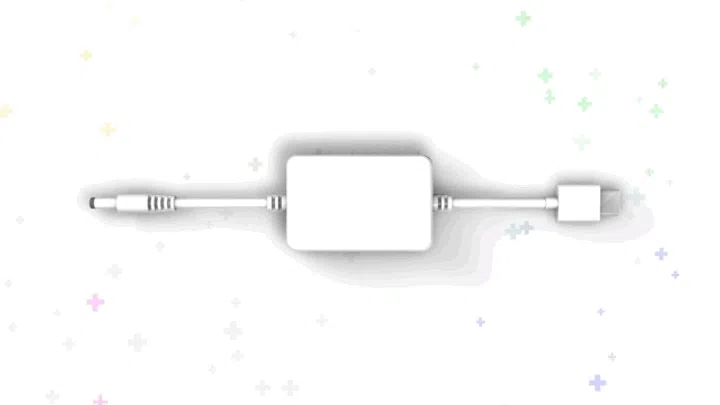 Magic Box 29W, for HyperJuice battery packs, plugged into a USB-C MacBook.