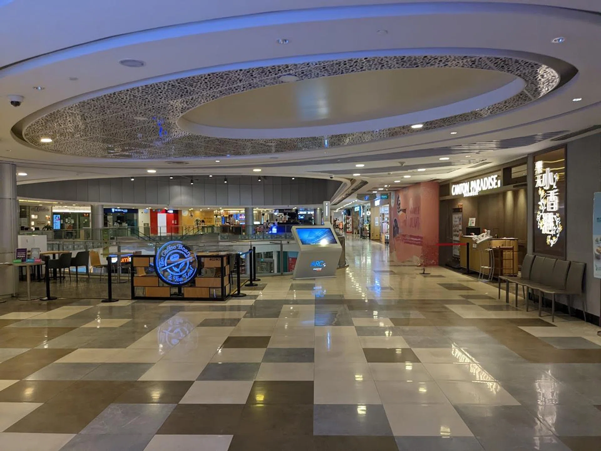 You can see the weird smudges on the pink boards adjacent to Canton Paradise; a person was standing there and he covers too many pixels from the photo perspective.