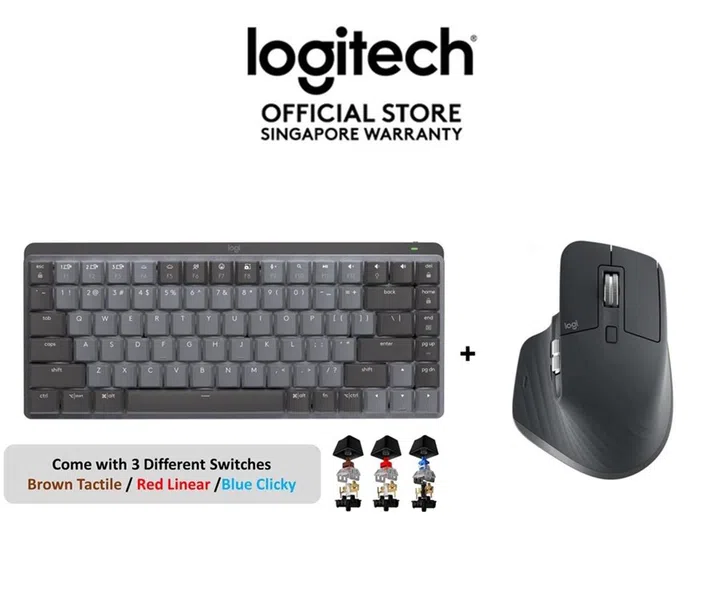 Logitech MX Mechanical Mini Wireless KB + Logitech MX Master 3 Advanced Wireless Mouse - S$358 (U.P. $428)
