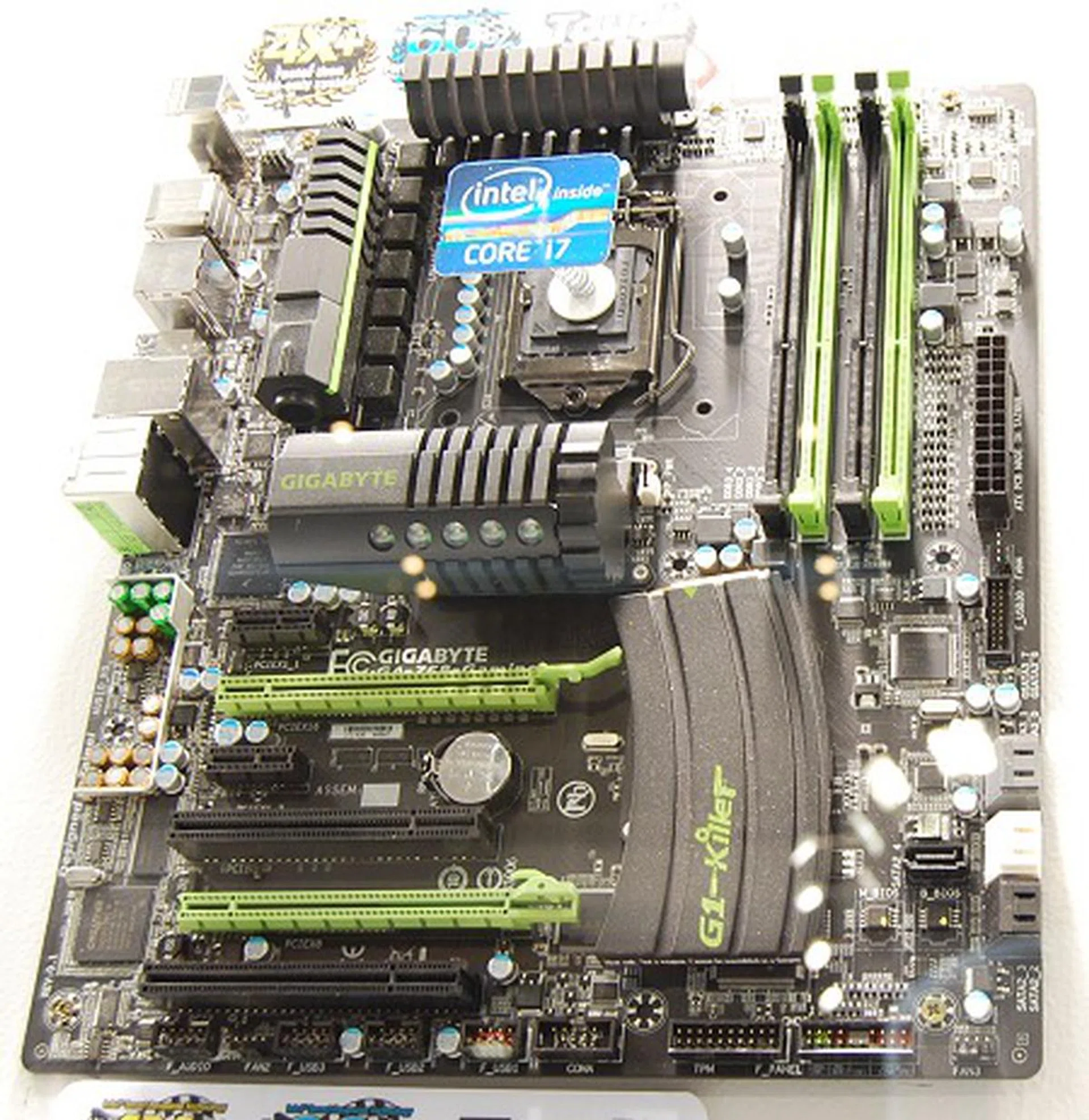 Finally, the G1-Killer design ID makes it on to a motherboard worth investing - meet the GA-Z68-Gaming. As you can decipher, it's based on the Intel Z68 chipset, features an 8-phase power VRM design with Dual Power switching technology, Touch BIOS for Windows based BIOS tweaking, Bigfoot Networks Killer E2100 LAN onboard for superior network speeds when gaming, Creative Sound Blaster X-Fi audio processor and Quick Boost for instant overclocking. Now this is one promising board for those who can afford to splurge.