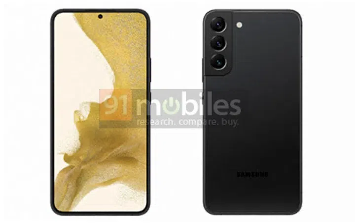 Renders of Galaxy S22. Source: 91Mobiles.