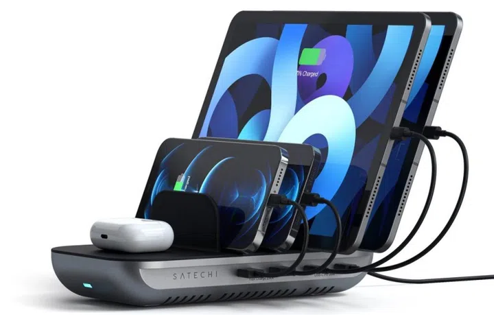 The Satechi Dock5 multi-device charging station. <br>Image source: Satechi.