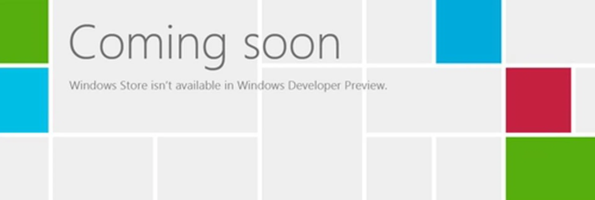 The Windows Store and its shelves waiting to be lined with applications...