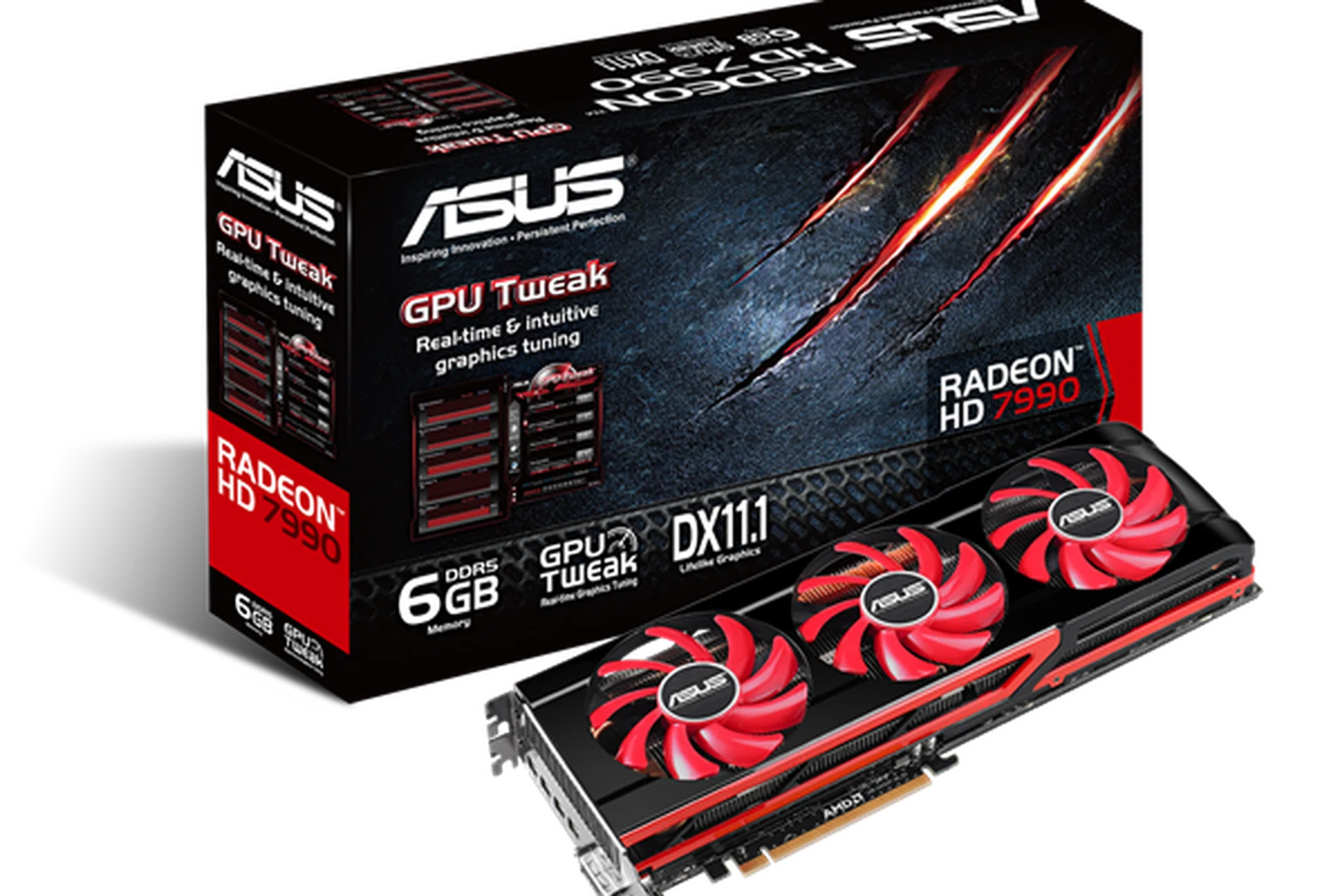 The ASUS HD7990 card that comes with an eight-title game bundle, with a local SRP of S$1,599. (Image Source: ASUS)