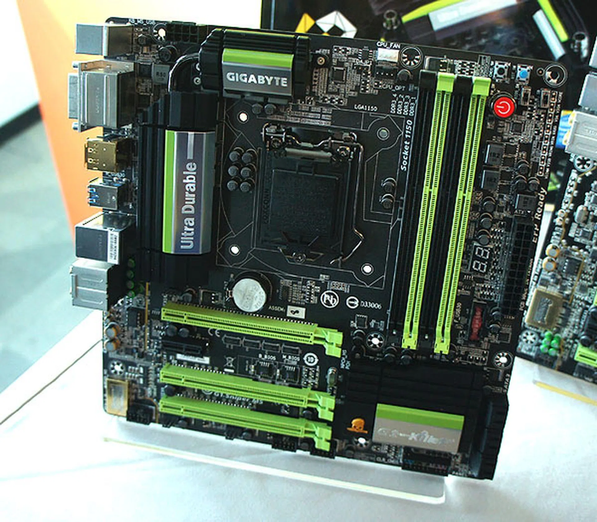 The G1. Sniper M5 comes in a more compact micro-ATX form factor but still packs many of the features that its bigger sibling has, such as support for Multi-GPU setups, Killer Technology Ethernet and Audio Zone.