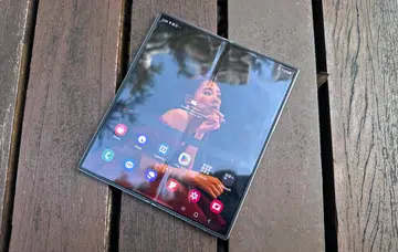 The current Samsung Galaxy Z Fold6. Note the crease down the middle of the display. (Photo: HWZ)
