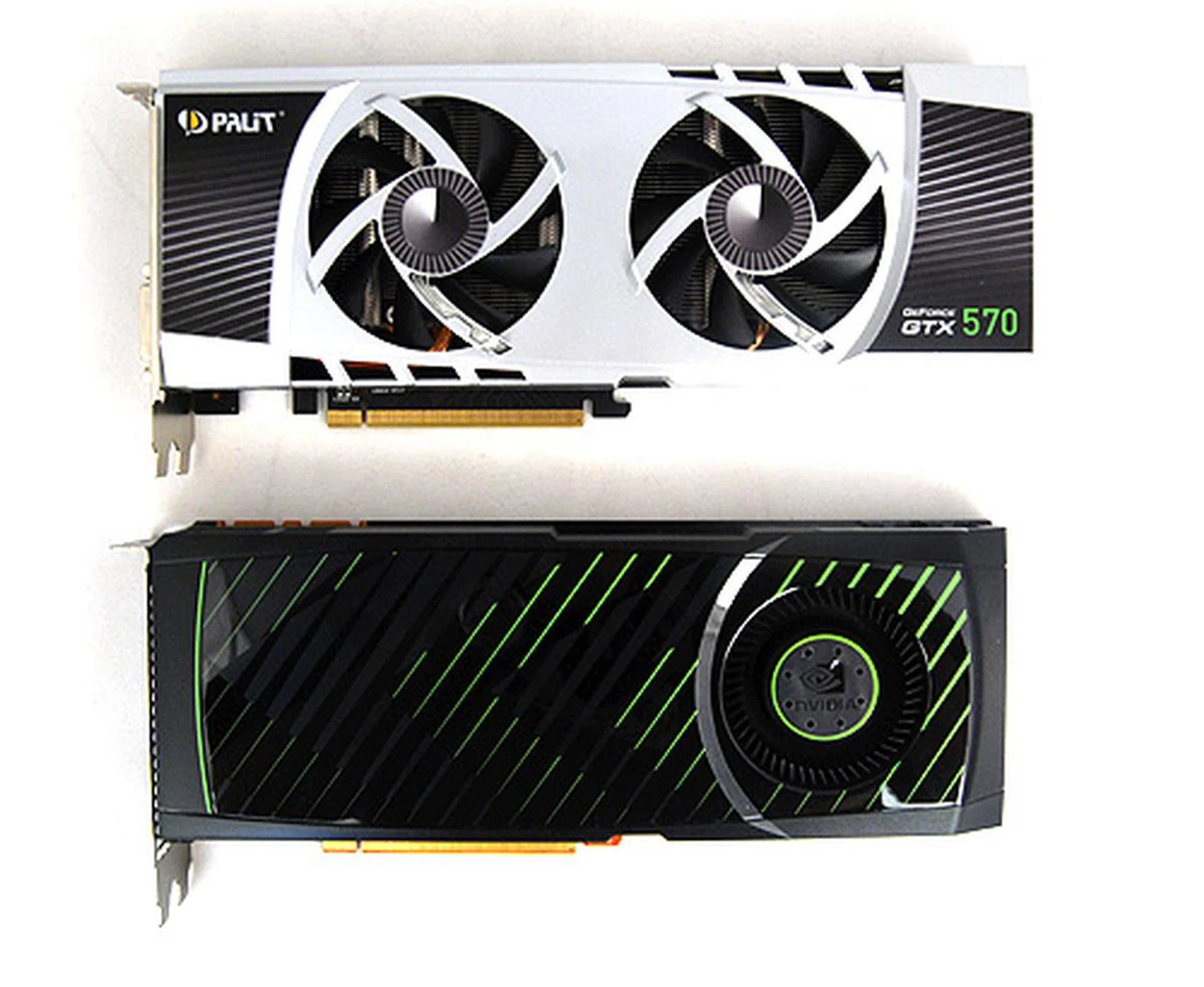 As you can see, Palit's custom designed cooler is very different from NVIDIA's own vapor chamber cooler - and is even a tad longer.