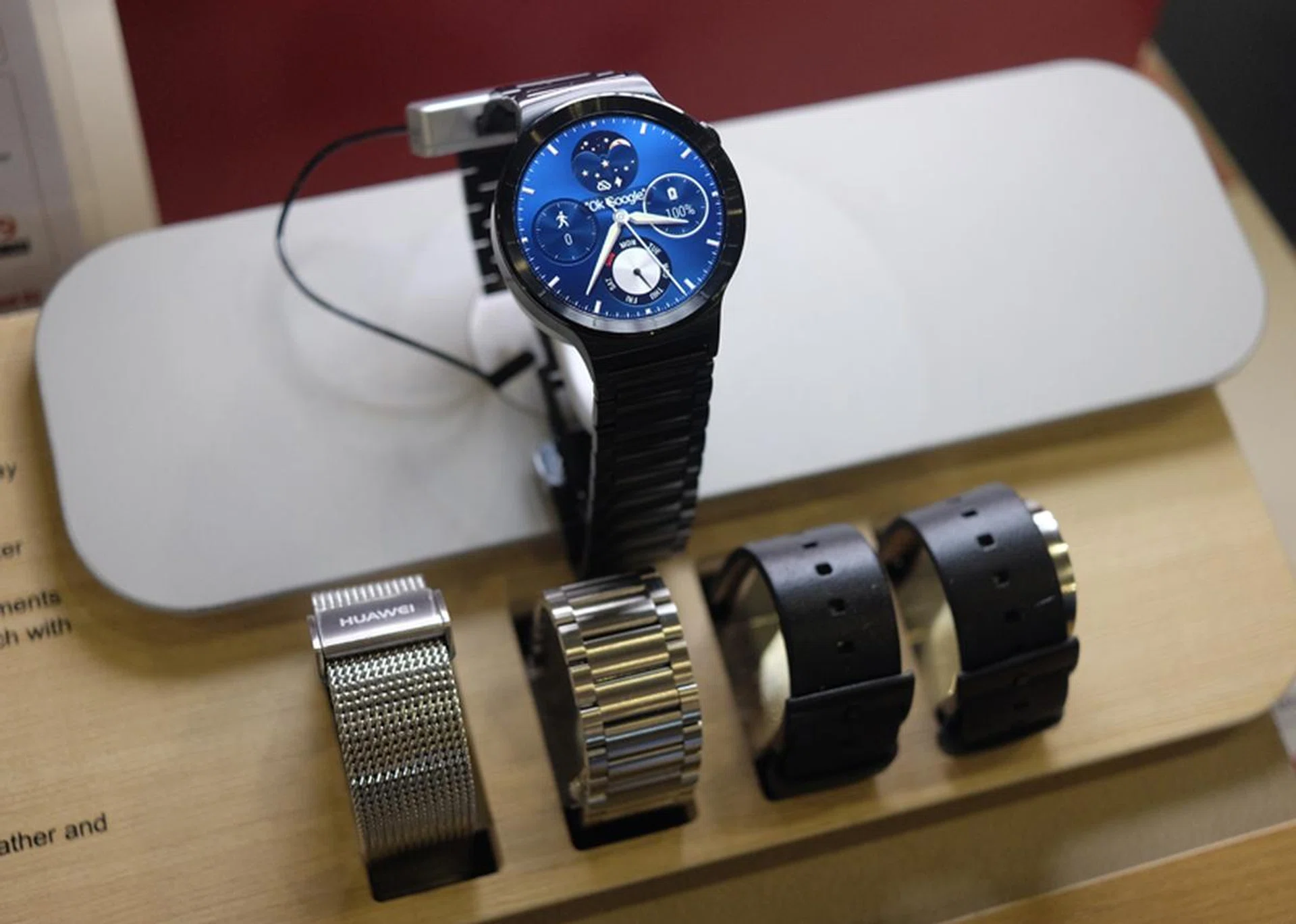 The Huawei Watch has a 1.4-inch AMOLED display and a sapphire crystal glass screen in a 42mm case. The watch is powered by a 1.2GHz Qualcomm Snapdragon 400 processor with 4GB of storage and 512MB of RAM. Onboard sensors allow it to track your heart rate and activity. Pick one up from Sitex starting at $549.