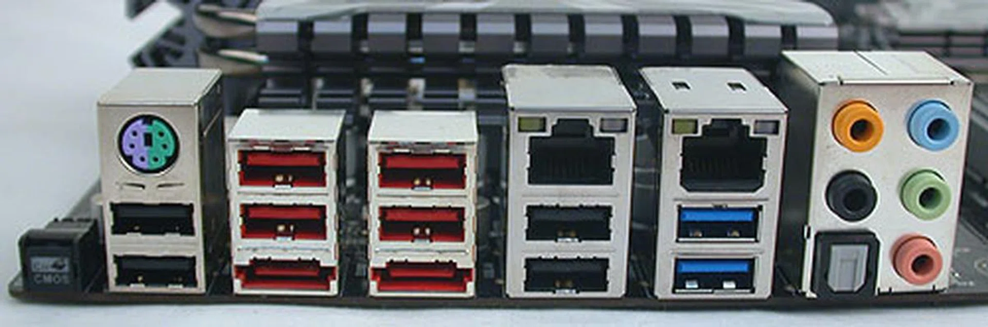 Dual Gigabit LAN connections, along with eight USB 2.0 ports, two USB 3.0 ports and even two eSATA ports. If we had any doubts which of the boards in our roundup is a higher-end mainstream P67 boards, they were instantly gone when we inspected this ECS board.